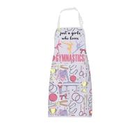 Gymnastics Apron Gymnastics Gifts for Gymnastic Lovers Gymnastics Inspirational Just a Girl Who Loves Gymnastics Baking Apron
