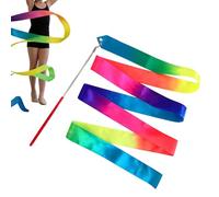 Gymnastics Band for Rhythmic Gymnastics, Colour Gradient, Rhythmic Accessories, Exercise Equipment, Artistic Dance Band Rods - for Holiday Camp, Playroom, Homeschool, Club, Birthday Party, Stage
