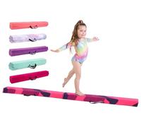 Gymnastics Beam For Kids - Amazing Balance Equipment For Children at Home - Faux Suede, High Density EVA Foam - Sizes 210cm/240cm/270cm - Flash Cards, Carry Straps, Carry Case and Multiple Colours!