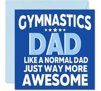 Gymnastics Birthday Card for Dad - Awesome Dad Sports - Happy Birthday Card for Men, 145mm Male Greeting Cards