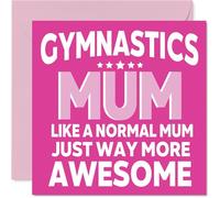 Gymnastics Birthday Card for Mum - Awesome Mum Sports - Happy Birthday Card for Women, 145mm Female Greeting Cards