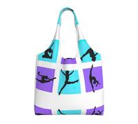 Gymnastics Game Aesthetic Tote Bag For Girls : With Full-Page Printing For Women Lady Canvas Polyester Tote Bag