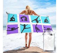 Gymnastics Game Beach Towel 31.5"x63" Microfiber Beach Towels for Travel Quick Dry Towel for Swimmers Super Absorbent Towels Sand Proof Camping Towels for Women Men Outdoor
