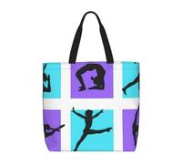 Gymnastics Game Print Fashion With Zip Shoulder Bag Casual Handbag Shopper Bag For Work Travel