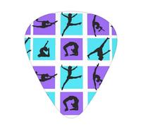 Gymnastics Game Print Guitar Picks,12 Pack Guitar Plectrums Thin, For Bass Electric Acoustic Guitars Ukulele