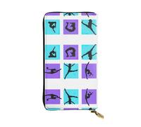 Gymnastics Game Print Leather Long Clutch Wallet â€“ Fashionable Personalized Wallet, Multiple Card Slots, Gift Ready, Black, One Size