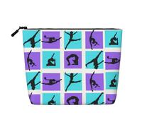 Gymnastics Game Print Makeup Bag Cute Cosmetic Bag for Women Makeup Pouch Travel Toiletry Bag for Lady