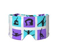 Gymnastics Game Print Sleep Eye and Ear Muffs Mask - Adjustable Yoga Travel Headband, Keep Warm Shading Comfortable Aid