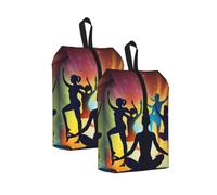 Gymnastics Game Print Waterproof Shoe Bag Travel Bag with Carry Strap Storage Bag Versatile Cosmetic Bag-2pcs