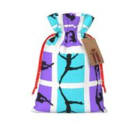 Gymnastics Game Printed Drawstring Gift Bags,Various Sizes, Bulk Plastic Packaging Bags