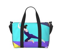 Gymnastics Game Printed Travel Bag Duffle Bag for Men Women, Large Water Resistant Gym Bag Weekend Holdall Bag with Shoulder Strap