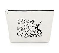 Gymnastics Gifts for Girls Gymnastic Lover Makeup Bag Inspirational Gift for Gymnast Team Coach Mum Thank You Cosmetic Bag for Woman Friend Sister Christmas Graduation Present Travel Pouch