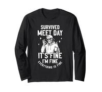 Gymnastics I Survived the Meet Day Gymnast dad Long Sleeve T-Shirt