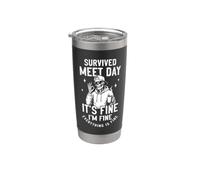 Gymnastics I Survived the Meet Day Gymnast dad Stainless Steel Insulated Tumbler