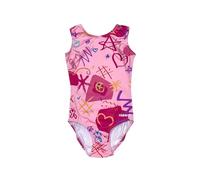 Gymnastics Leotards for Girls Sleeveless Unitard Dance Outfit for Kids Gradient Color Sparkly Rainbow Leotards for Little Girls 5-12 Years(5-6 Years,Graffiti)