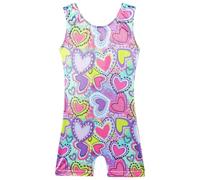 Gymnastics Leotards for Girls Sleeveless Unitards Girls Sparkle Ballet Dance Bodysuit B339_PurplePinkLove_140