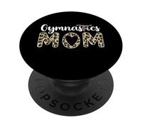 Gymnastics Mom Apparel, Leopard Mother Athletic Gymnast PopSockets Adhesive PopGrip