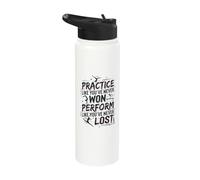 Gymnastics Motivational Quote Gymnast Training Stainless Steel Insulated Water Bottle