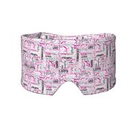 Gymnastics Pink Print Sleep Eye and Ear Muffs Mask - Adjustable Yoga Travel Headband, Keep Warm Shading Comfortable Aid