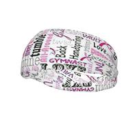 Gymnastics Pink Print Style Functionality Sports Sweatband For Men Women Stretchy Breathable Headband