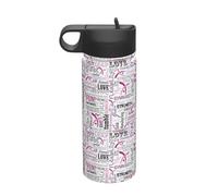 Gymnastics Pink Printing Travel 18oz Sports Insulated Kettle Water Bottle Stainless Steel Kettle Portable Cup