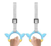 Gymnastics Rings for Adjustable Straps 250 kg Pull Up Bar Ties - Set of 2 Gymnastics Rings for Pull-Up Bars, for Indoor Outdoor Garden Playground Obstacle Course