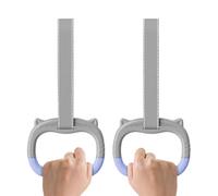 Gymnastics Rings for Kids, Adjustable for 200 kg Pull Up Bar - Ring Sets with Straps - for Obstacle Race, Playground, Backyard, Home, Indoor, Outdoor, Bast