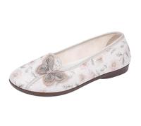 Gymnastics Shoes Women's Lightweight Ballet Flats Indoor Shoes Soft Soles Dance Trainers Walking Shoes Non-Slip Ballet Slippers Boat Shoes Comfortable Sports Shoes Mary Jane Shoes Fabric Shoes, beige