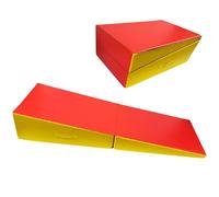Gymnastics Slant Mat, Foldable Wedge Tumbling Mat, Non-Slip Surface Tear-Resistant, for Gymnastics, Dance, Martial Arts Stretching Exercises (180 x 56 x 35 cm (70.8 x 22 x 13.7 inches)