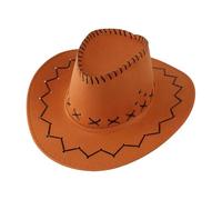 Gymnastics Snow Hat Faux Suede Kid's Cowboy Hat For Themed Parties Dress Up And Halloween Costumes Kid Back (Orange, One Size)