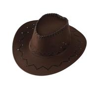 Gymnastics Snow Hat Faux Suede Kid's Cowboy Hat For Themed Parties Dress Up And Halloween Costumes Kid Back (Coffee4, One Size)