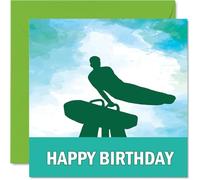 Gymnastics Sport Birthday Cards - Boys in Sports - Happy Birthday Card for Boy Son Brother Grandson Nephew Uncle Cousin, 145mm Bday Greeting Cards