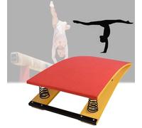 Gymnastics Springboard,Heavy Duty Pro Curved Spring Board With 4 Springs,for School, Home,Gym(Size:4 springs/80cm/31.49in,Color:Red)