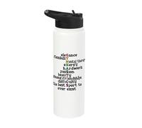Gymnastics The Best Sport Gymnast Elegant Hardwork Quote Stainless Steel Insulated Water Bottle