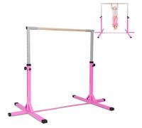 Costway Children's Height Adjustable Gymnastics Training Bar, 90-150Cm-blue, Blue