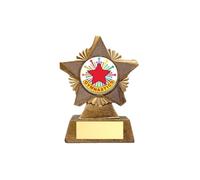Gymnastics Trophy Award Premier Star Antique Gold 150mm Heavy Resin Free Engraving -troshow2-B