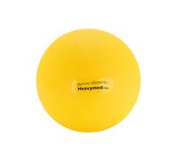 GYMNIC Heavy Med Compact medicine ball Ø 15 cm/2 kg yellow for training and rehabilitation, non-slip surface and water filling, ideal for strength and coordination exercises