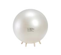 GYMNIC Sit'n'Gym Perla inflatable sitting ball with non-slip feet, pearl white color, ergonomic anti-burst chair for correct posture and well-being in the office or at home