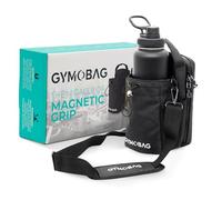 GYMOBAG Magnetic Gym Bag - Small Waterproof Crossbody Sling for Men & Women with AirTag Pocket, Strong Magnets, Bottle & Phone Holder - Ideal for Gym, Travel, Black, L, Magnetic Gym Bag