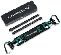 GYMPROLUXE Resistance Band and Bar Set, White,Green,Black