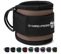 Gymreapers Ankle Strap (Single) For Cable Machine Kickbacks, Glute Workouts, Lower Body Exercises - Adjustable Leg Strap with Neoprene Padding (Toffee, Single)