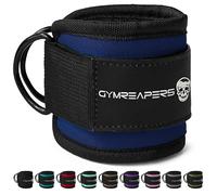 Gymreapers Ankle Strap (Single) For Cable Machine Kickbacks, Glute Workouts, Lower Body Exercises - Adjustable Leg Strap with Neoprene Padding (Cobalt, Single)