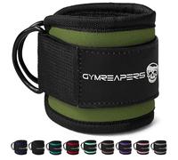 Gymreapers Ankle Strap (Single) For Cable Machine Kickbacks, Glute Workouts, Lower Body Exercises - Adjustable Leg Strap with Neoprene Padding (Ranger Green, Single)
