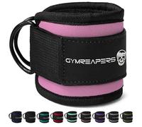 Gymreapers Ankle Strap (Single) For Cable Machine Kickbacks, Glute Workouts, Lower Body Exercises - Adjustable Leg Strap with Neoprene Padding (Pink, Single)