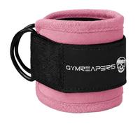 Gymreapers Ankle Straps For Cable Machine Kickbacks, Glute Workouts, Lower Body Exercises - Adjustable Leg Straps with Neoprene Padding (Light Pink, Single)