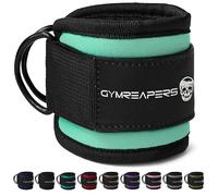 Gymreapers Ankle Straps (Pair) For Cable Machine Kickbacks, Glute Workouts, Lower Body Exercises - Adjustable Leg Straps with Neoprene Padding (Mint, Pair)