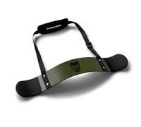 Gymreapers Bicep Arm Blaster - Thick Aluminum Support Bicep Curl Isolator w/Contoured, Padded Edges - Adjustable Bicep Bomber for Weightlifting & Bodybuilding (Military Green)