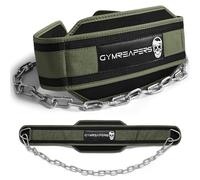 Gymreapers Dip Belt with Chain for Weightlifting, Pull Ups, Dips - Heavy Duty Steel Chain for Added Weight Training (Ranger Green)