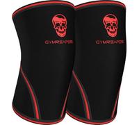 Gymreapers Elbow Sleeves (1 Pair) W/Wrist Wraps - Support & Compression for Powerlifting, Weightlifting, Bench & Tendonitis - 5mm Neoprene Sleeve - For Men & Women (Black/Red, Large)