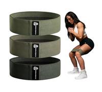 Gymreapers Hip Bands for Booty Workouts | Non Slip Fabric Band Set with 3 Levels - Resistance Bands for Legs & Hip - for Men & Women (Military Green)